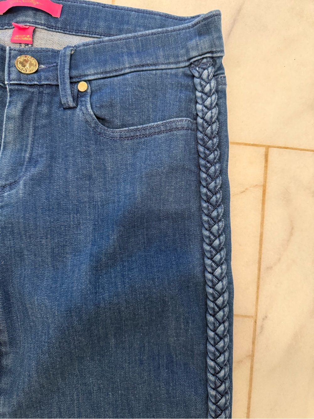 Lilly Pulitzer braided jeans